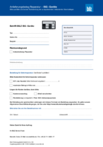 Bilz Anlieferungsbeleg - Service ISG Geräte