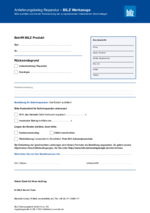 Anlieferungsbeleg Service Werkzeuge Bilz